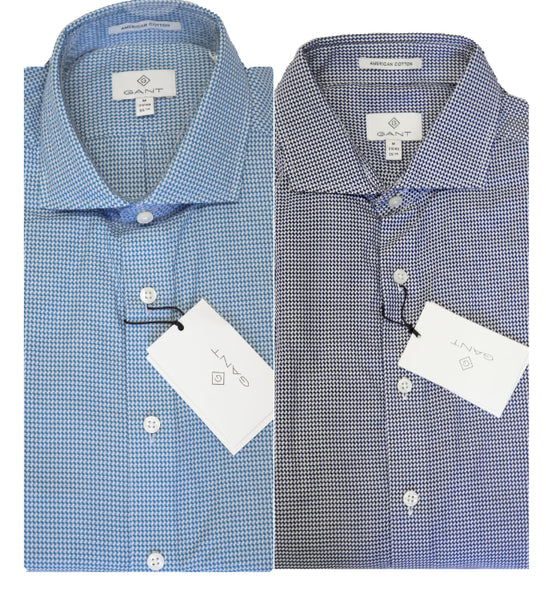 GANT DIAMOND G Men's Houndstooth Fitted Dobby Amalfi 305606 Size M $225 NWT