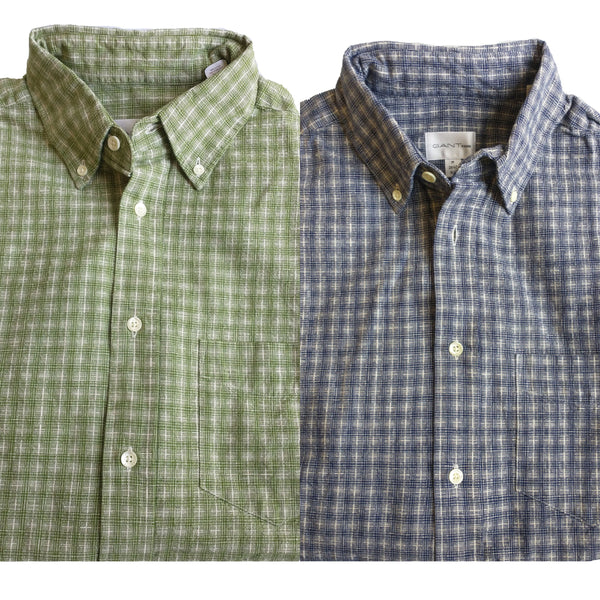 GANT RUGGER Men's Twill Yd Check Button Down Shirt 341147 Size Medium NWT