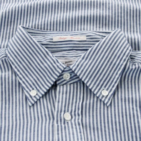 GANT RUGGER Men's Indigo Madras Short Sleeve Shirt 344210 Size Small NWT