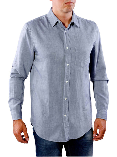 GANT RUGGER Men's Persian Blue Light Twill Shirt 344777 Size M $135 NWT