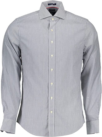 GANT Men's Persian Blue Poplin Banker Town Collar Shirt 371014 Size Medium NWT