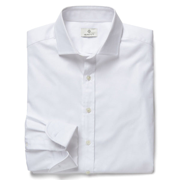 GANT DIAMOND G Men's Fitted Luxe Solid Twill Shirt 385007 Size 39 $225 NWT
