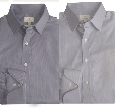 GANT DIAMOND G Men's Pique Stripe Fitted Town Shirt 385075 Size 39 NWT