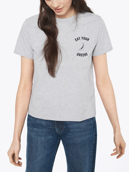 GANT RUGGER Women's Grey Eat Your Greens Tee 406429 Size S $95 NWT