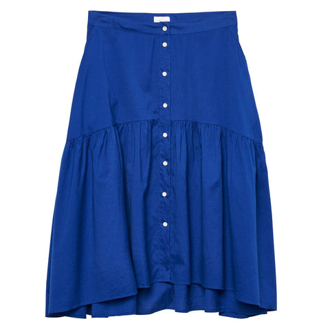 Gant Rugger Women's Windblown Oxford Wide Shirt Skirt (440149), Crisp Blue, Small