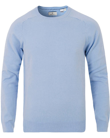 Gant Men's Cotton Cashmere Crew Sweater, Medium, Kentucky Blue