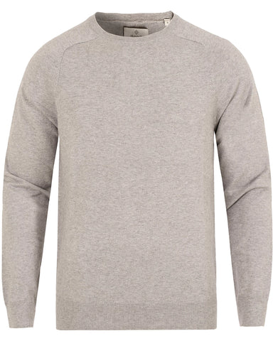 Gant Men's Cotton Cashmere Crew Sweater, Medium, Light Grey Melange