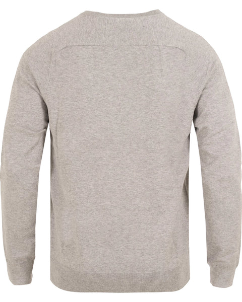 Gant Men's Cotton Cashmere Crew Sweater, Medium, Light Grey Melange