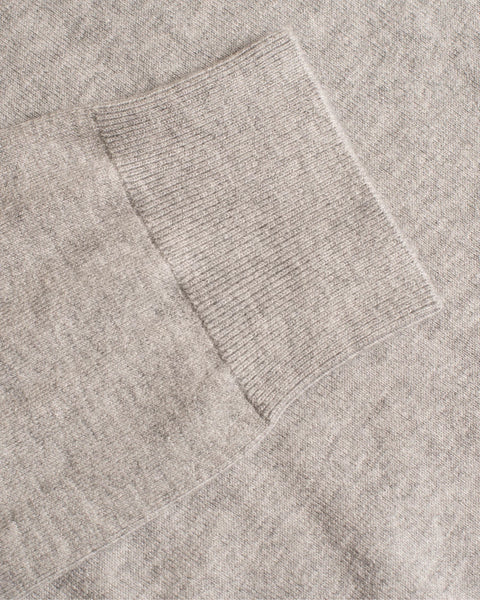 Gant Men's Cotton Cashmere Crew Sweater, Medium, Light Grey Melange