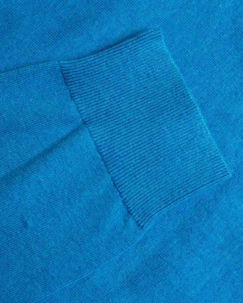 Gant Men's Cotton Cashmere Crew Sweater, Medium, Teal Blue