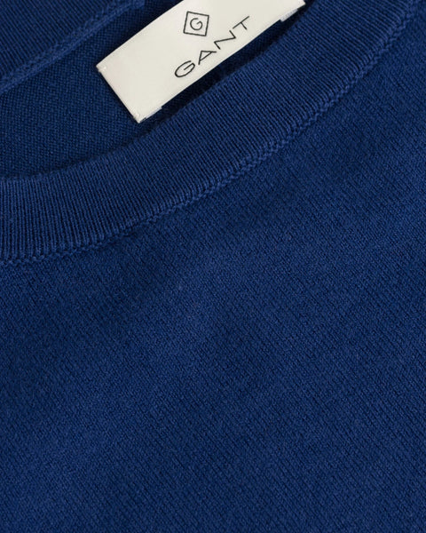 Gant Men's Cotton Cashmere Crew Sweater, Medium, Yale Blue