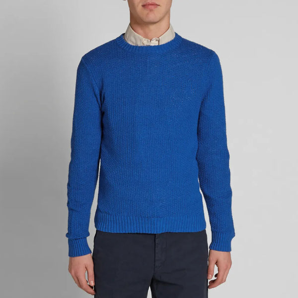 GANT Dark Ocean Blue Men's The Texture Sweater 84194 Size M $155 NWT
