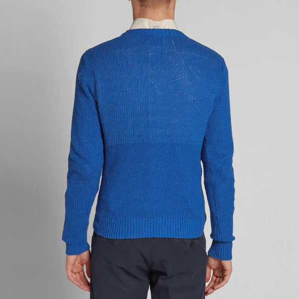 GANT Dark Ocean Blue Men's The Texture Sweater 84194 Size M $155 NWT