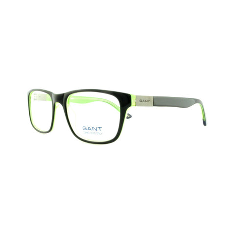 GANT Men's Square G107 Eyeglass Frames 54-19-145 -Black/ Green NEW