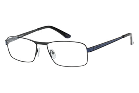 GANT Men's Rectangular G3009 Eyeglass Frames 57-17-145  -Satin Black Navy NEW