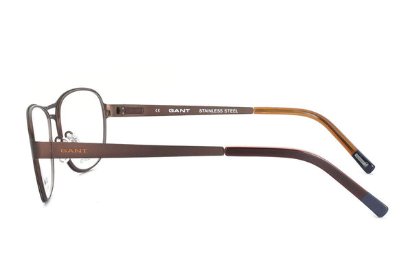 GANT Men's Satin Brown Aviator G3035 Eyeglass Frames 56-17-145   NEW