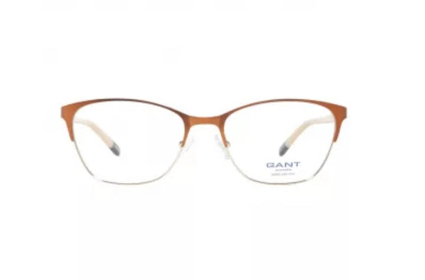 GANT Women's Oval Metal GA4033 Eyeglass Frames 53-17-135  -Orange/Gold NEW