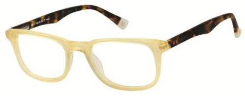 GANT  RUGGER Men's GR5003 Sqaure Eyeglass Frames 50-19-145 -Amber NEW