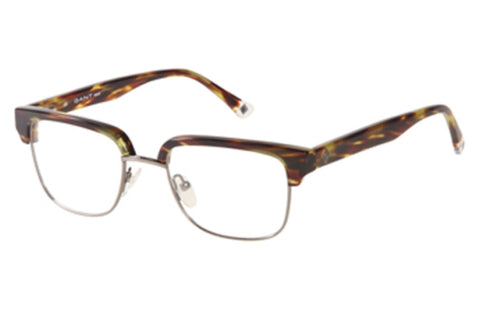 GANT RUGGER Men's GR Knox Eyeglass Frames 50-19-145 -Amber Horn NEW