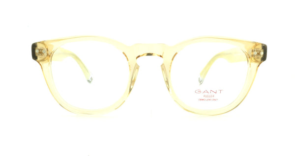 GANT Men's Reed Round Eyeglass Frames 46-21-145 - Crystal Amber  NEW