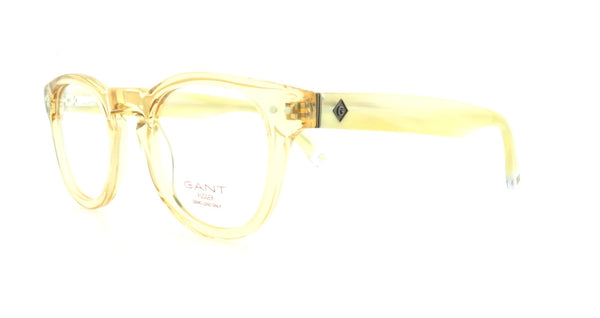 GANT Men's Reed Round Eyeglass Frames 46-21-145 - Crystal Amber  NEW