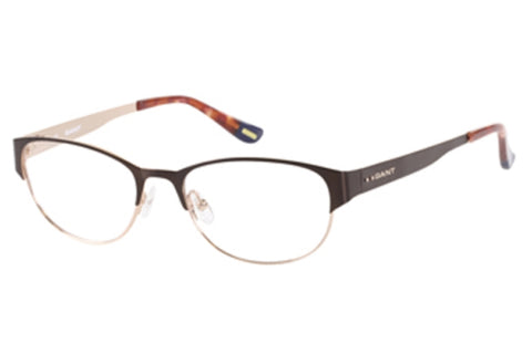 GANT Women's Oval Metal GW101 Eyeglass Frames 51-17-135 -Satin Brown Gold NEW