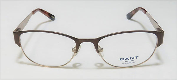 GANT Women's Oval Metal GW101 Eyeglass Frames 51-17-135 -Satin Brown Gold NEW