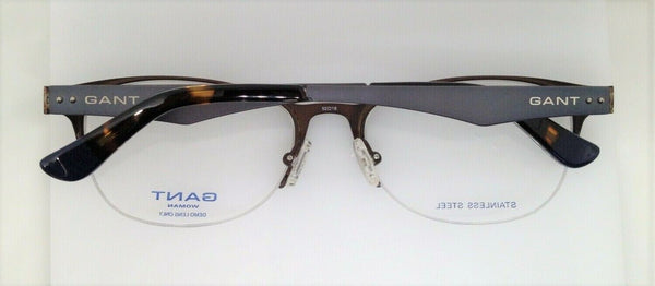 GANT Women's Half Rim GW4018 Eyeglass Frames 52-18-135 -Satin Navy Brown NEW
