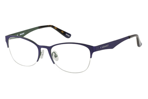 GANT Women's Half Rim GW4018 Eyeglass Frames 52-18-135 -Satin Purple Green NEW
