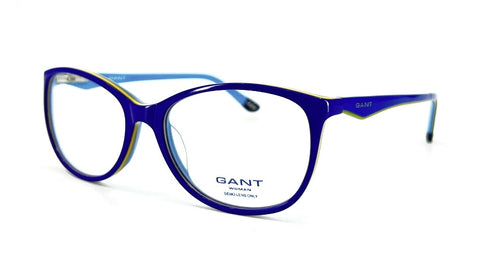 GANT Women's Oval GW4019 Eyeglass Frames 53-16-140  -Blue/ Yellow  NEW
