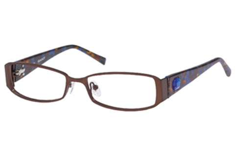 GANT Women's Rectangular Medio Eyeglass Frames 51-15-135  -Satin Dark Brown NEW