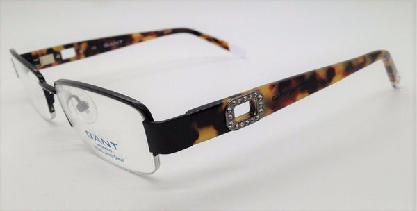 GANT Women's Semi-Rimless Swan St Eyeglass Frames 51-17-135 -Satin Black NEW
