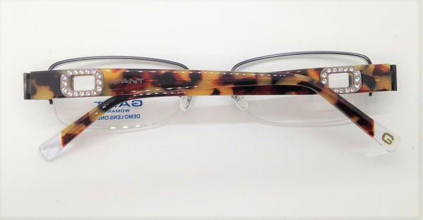 GANT Women's Semi-Rimless Swan St Eyeglass Frames 51-17-135 -Satin Black NEW