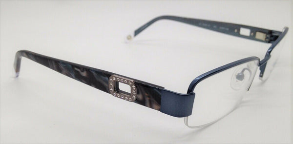 GANT Women's Semi-Rimless Swan St Eyeglass Frames 51-17-135 -Satin Blue NEW