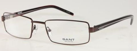 GANT Men's Rectangular G David Eyeglass Frames 58-20-140  -Satin Brown NEW