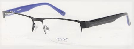 GANT Men's Marco Semi-rimless Eyeglass Frames 54-17-145-Satin Black NEW
