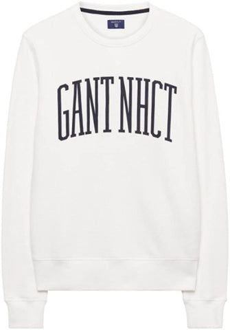 Gant Men's O1 Gant NHCT C-Neck Sweat, Medium, Eggshell