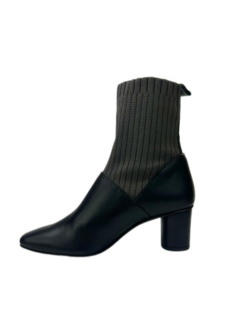 Max Mara Women's Dark Grey Gel Block Heel Ankle Boots Size 7 NWB