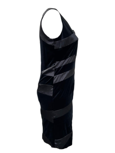 Marina Rinaldi Women's Black Genetica Velour Sleeveless Shift Dress Size 14W/23 NWT