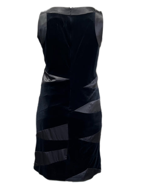 Marina Rinaldi Women's Black Genetica Velour Sleeveless Shift Dress Size 14W/23 NWT