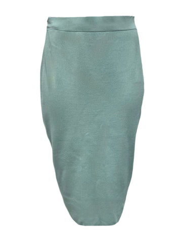Marina Rinaldi Women's Light Green Ginestra Knitted Pencil Skirt Size L NWT