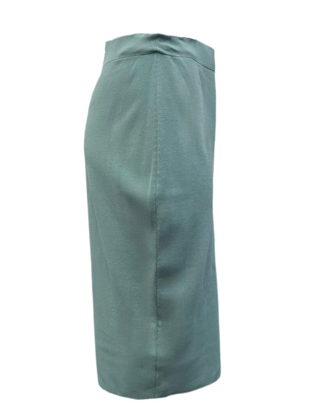Marina Rinaldi Women's Light Green Ginestra Knitted Pencil Skirt Size L NWT