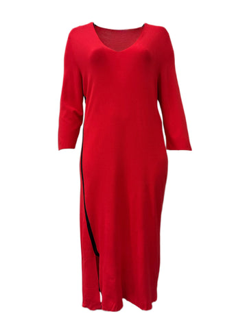 Marina Rinaldi Women's Red Giove Long Sleeve Shift Dress Size XL NWT