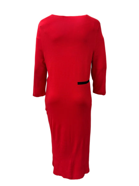 Marina Rinaldi Women's Red Giove Long Sleeve Shift Dress Size XL NWT