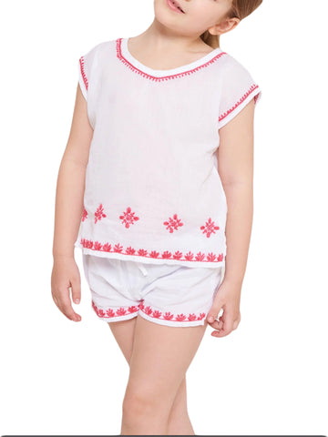 ROBERTA ROLLER RABBIT Girls White & Pink Ellie Set $65 NEW