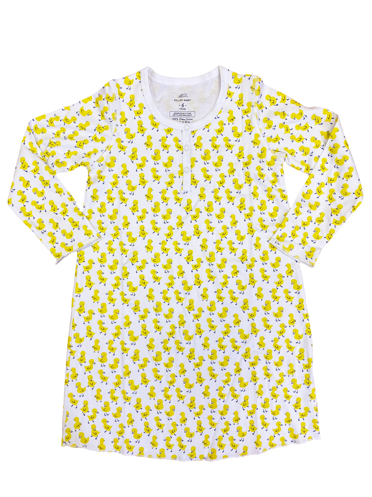ROBERTA ROLLER RABBIT Little Girl's Yellow Rudy & The Ducks Nightgown $55 NEW