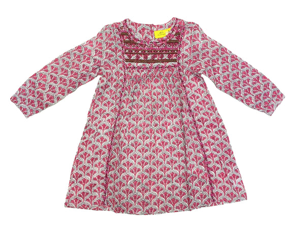 ROBERTA ROLLER RABBIT Girl's Fuchsia Pia Sim Emb Dress $75 NEW