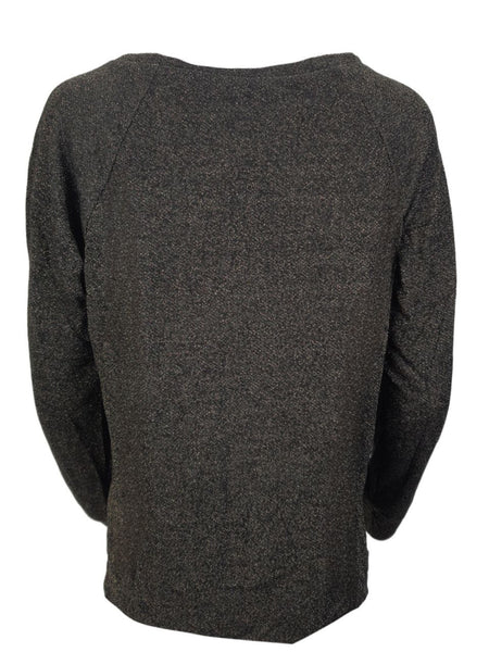 TEREZ Women's Black Tie Long Sleeve Sweatshirt #23998368 NWT