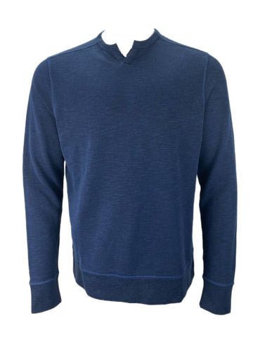 GOOD MAN BRAND Men's Blue Long Sleeve Notch Neck Sweatshirt NWT
