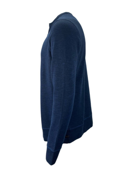 GOOD MAN BRAND Men's Blue Long Sleeve Notch Neck Sweatshirt NWT